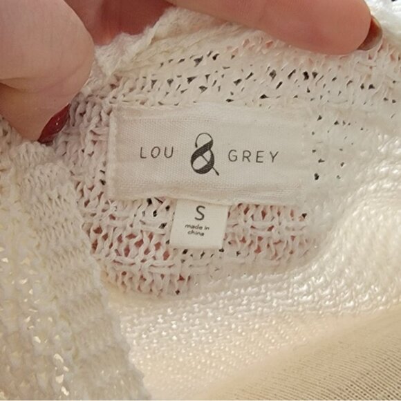 Lou Grey Womens Fringe Top Small Cowgirl Boho Open Knit Casual Oversized - Picture 4 of 7